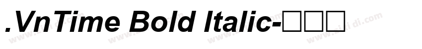 .VnTime Bold Italic字体转换